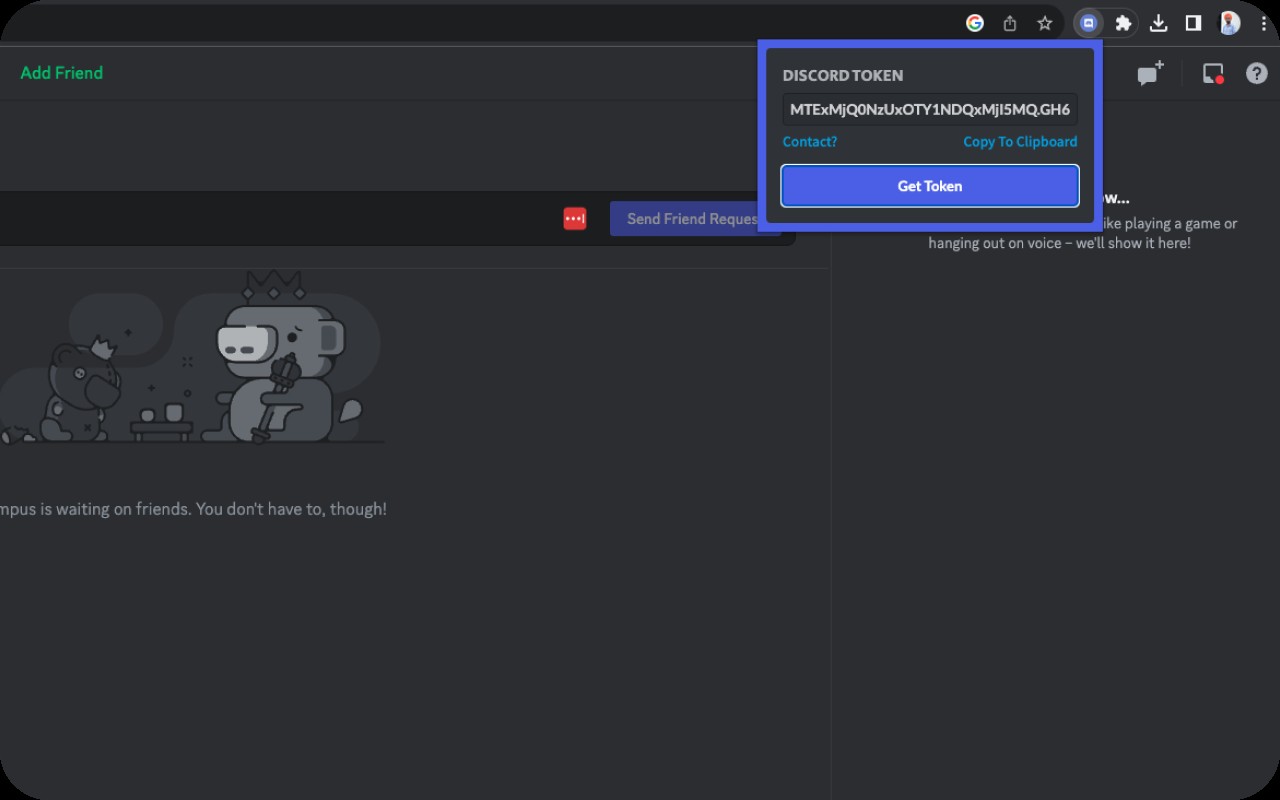 Discord Get User Token screenshot