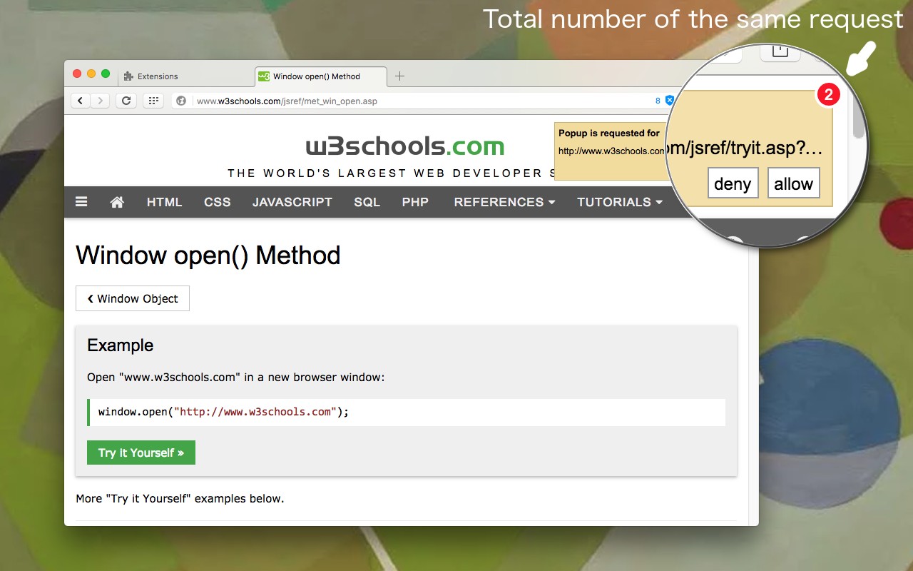 Popup Blocker (strict) screenshot