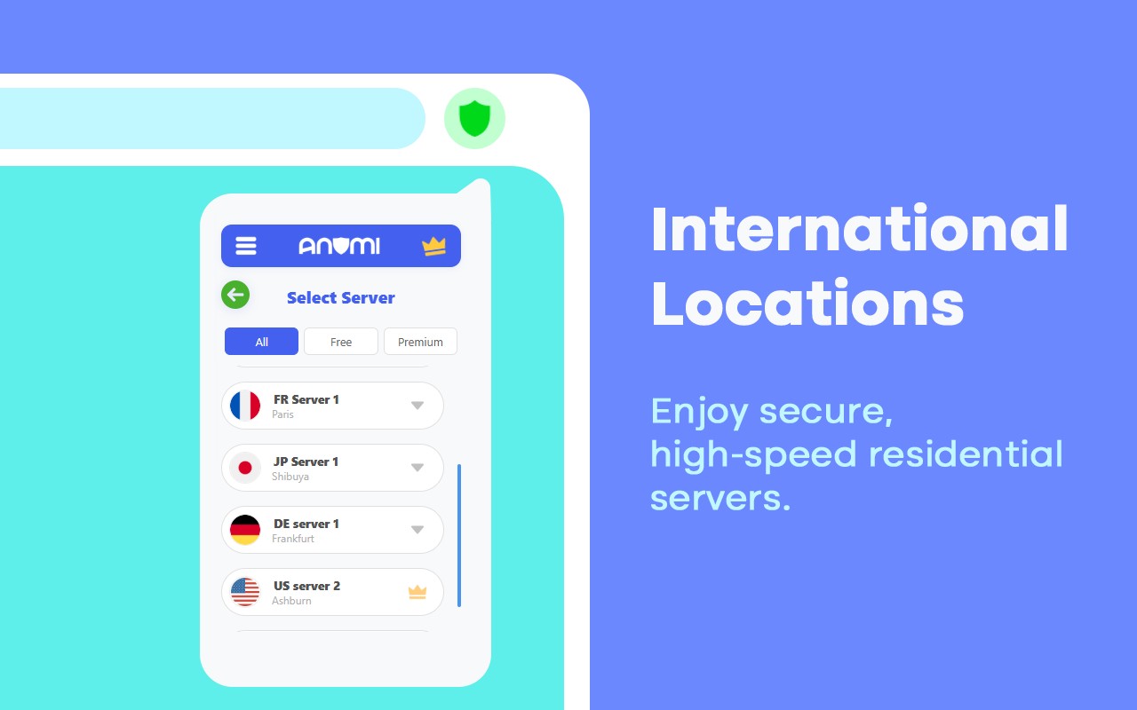 Anomi VPN - Free Residential VPN for Chrome screenshot