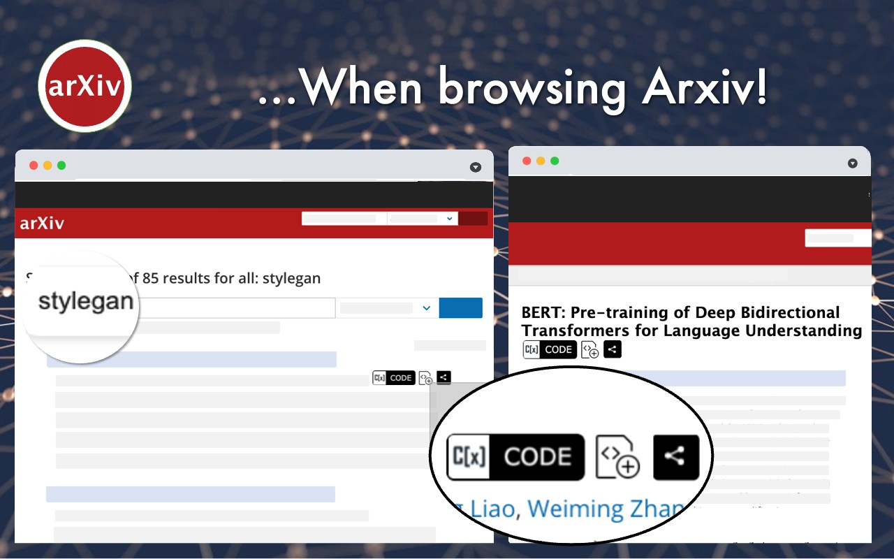 AI Code Finder, Alerts, Ask Questions about Papers: CatalyzeX screenshot