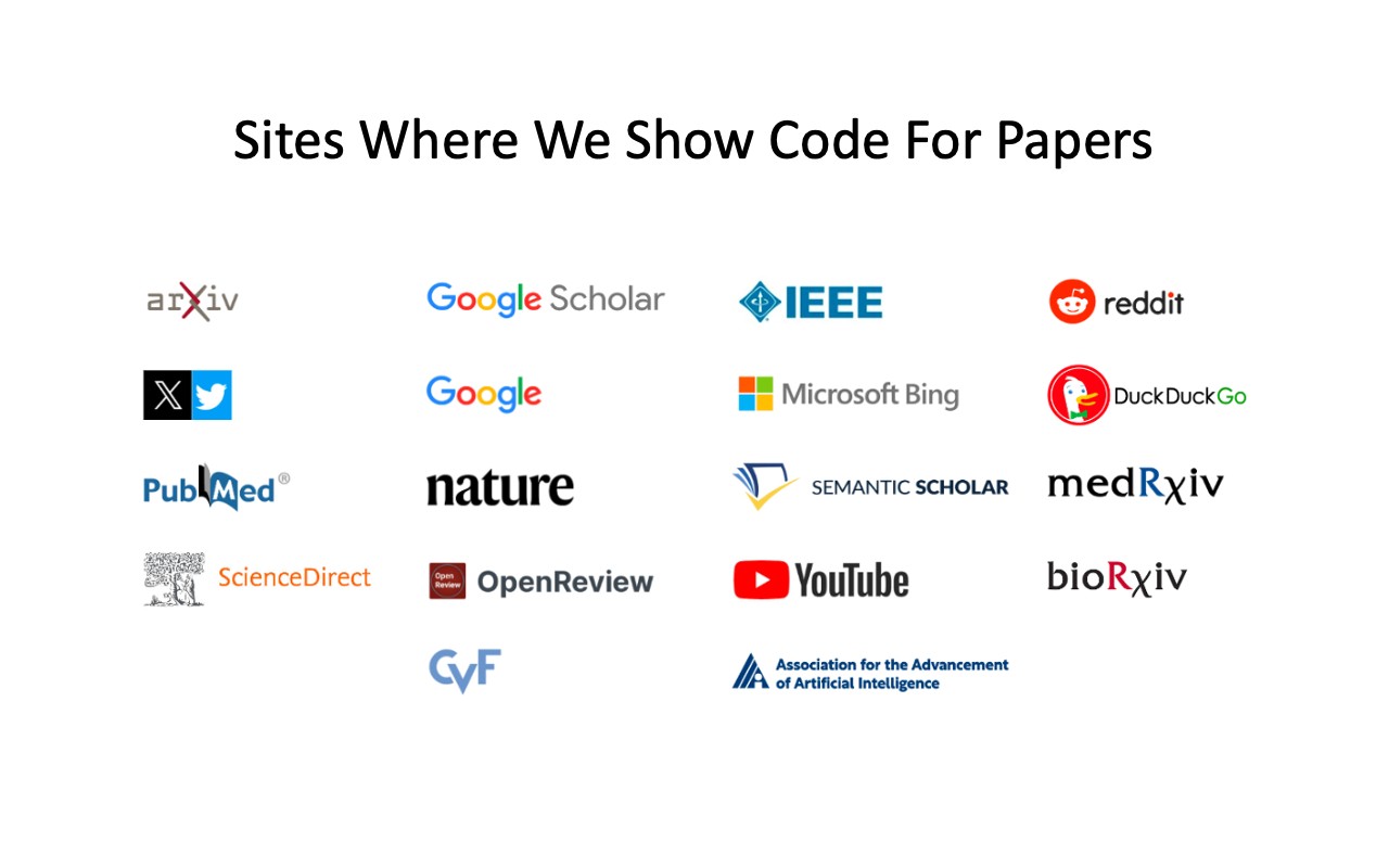 AI Code Finder, Alerts, Ask Questions about Papers: CatalyzeX screenshot