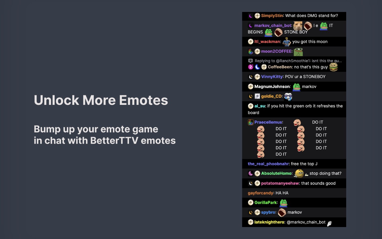 BetterTTV screenshot