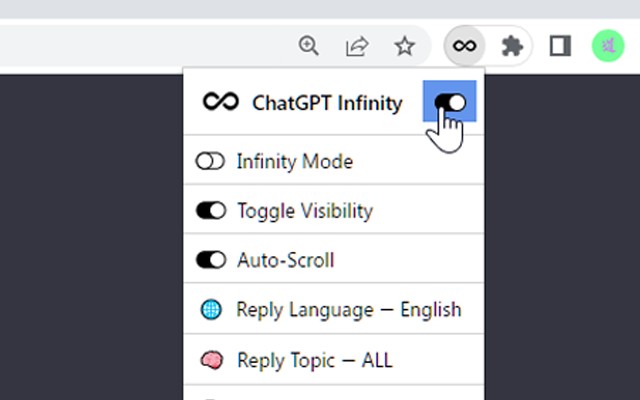 ChatGPT Infinity screenshot