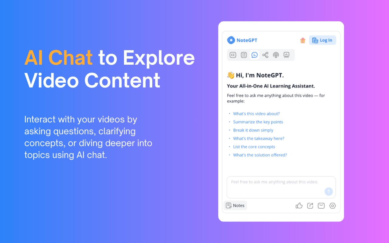 NoteGPT: YouTube Summary, Chat with AI Assistant, ChatGPT DeepSeek Claude screenshot