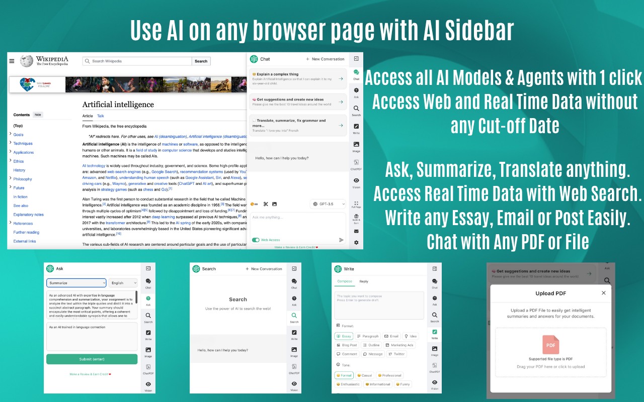 Chat with all AI models (Gemini, Claude, DeepSeek…) & AI Agents | AITOPIA screenshot