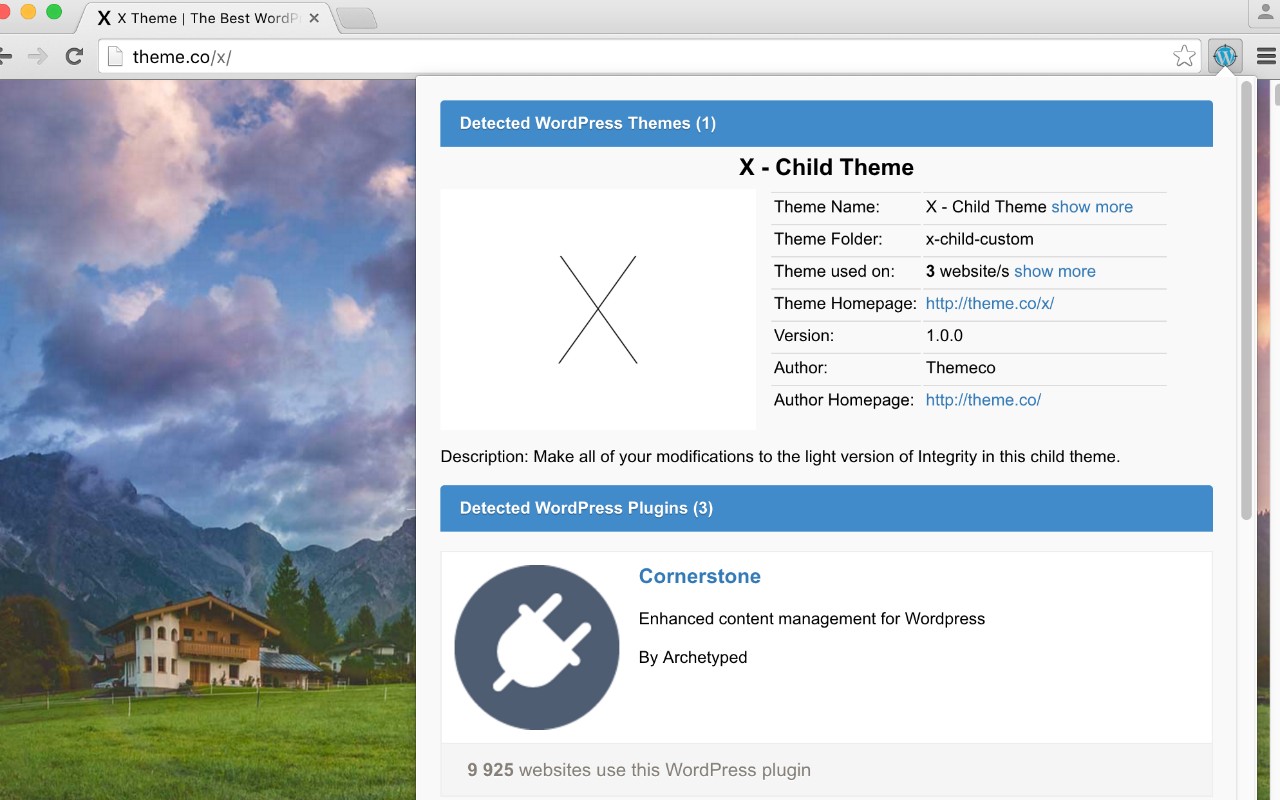 WordPress Theme Detector and Plugin Detector screenshot