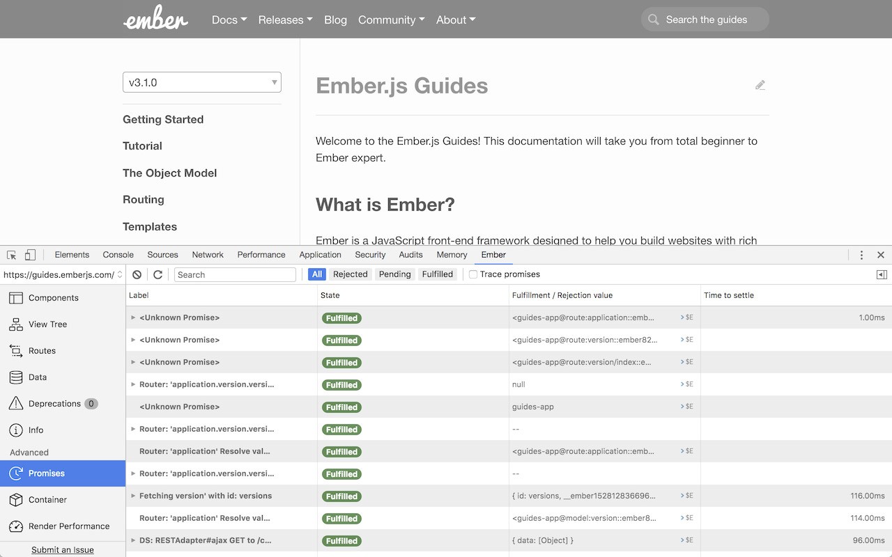 Ember Inspector screenshot
