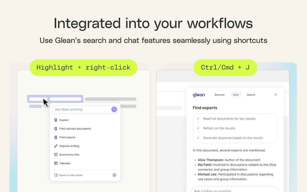 Glean screenshot