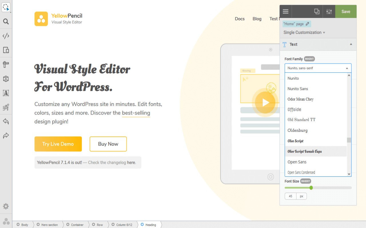 Visual CSS Editor screenshot