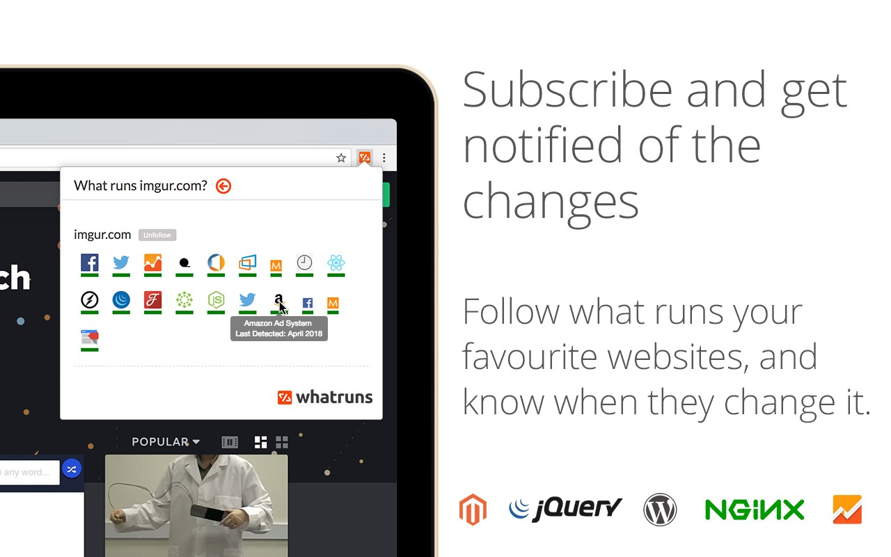 WhatRuns screenshot