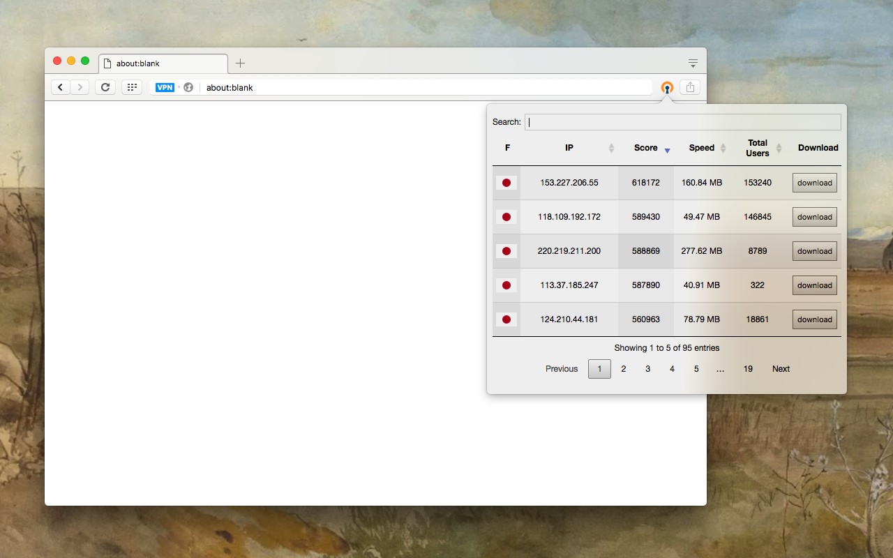 Free OpenVPN Server Finder screenshot