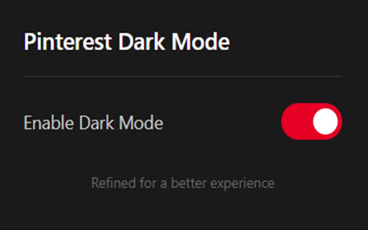 Pinterest Dark Mode screenshot