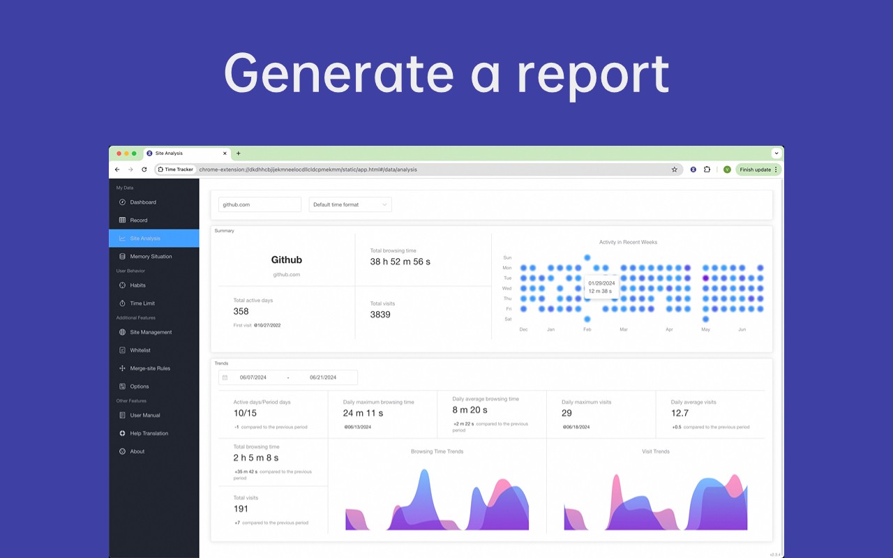 Time Tracker - Web Habit Builder screenshot