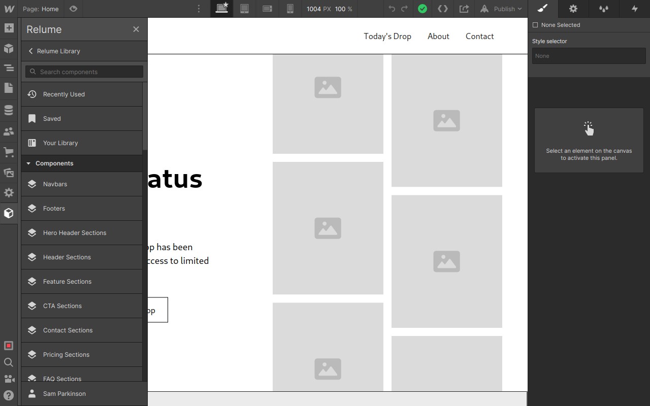 Relume Chrome Extension for Webflow screenshot
