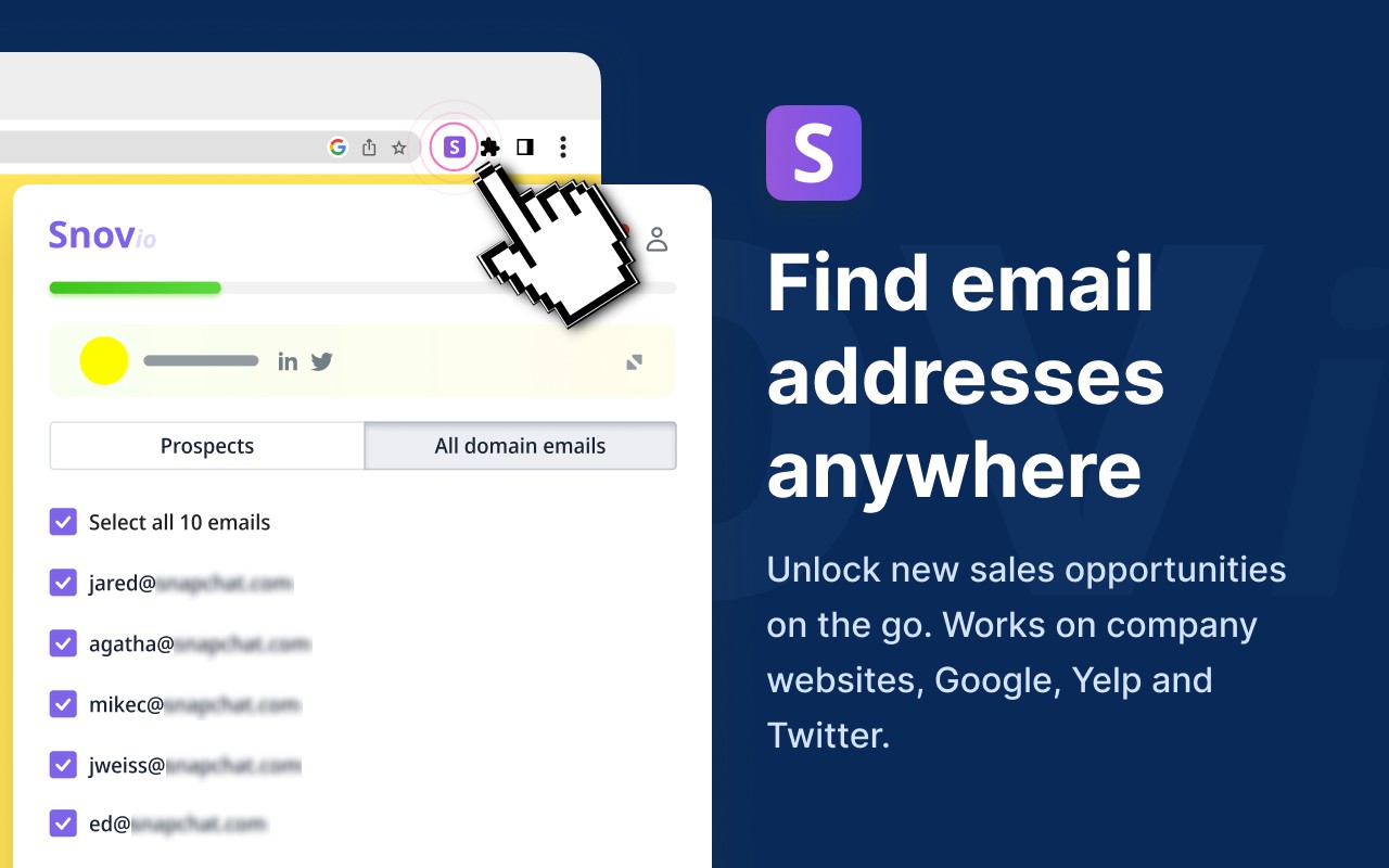 Email Finder by Snov.io screenshot