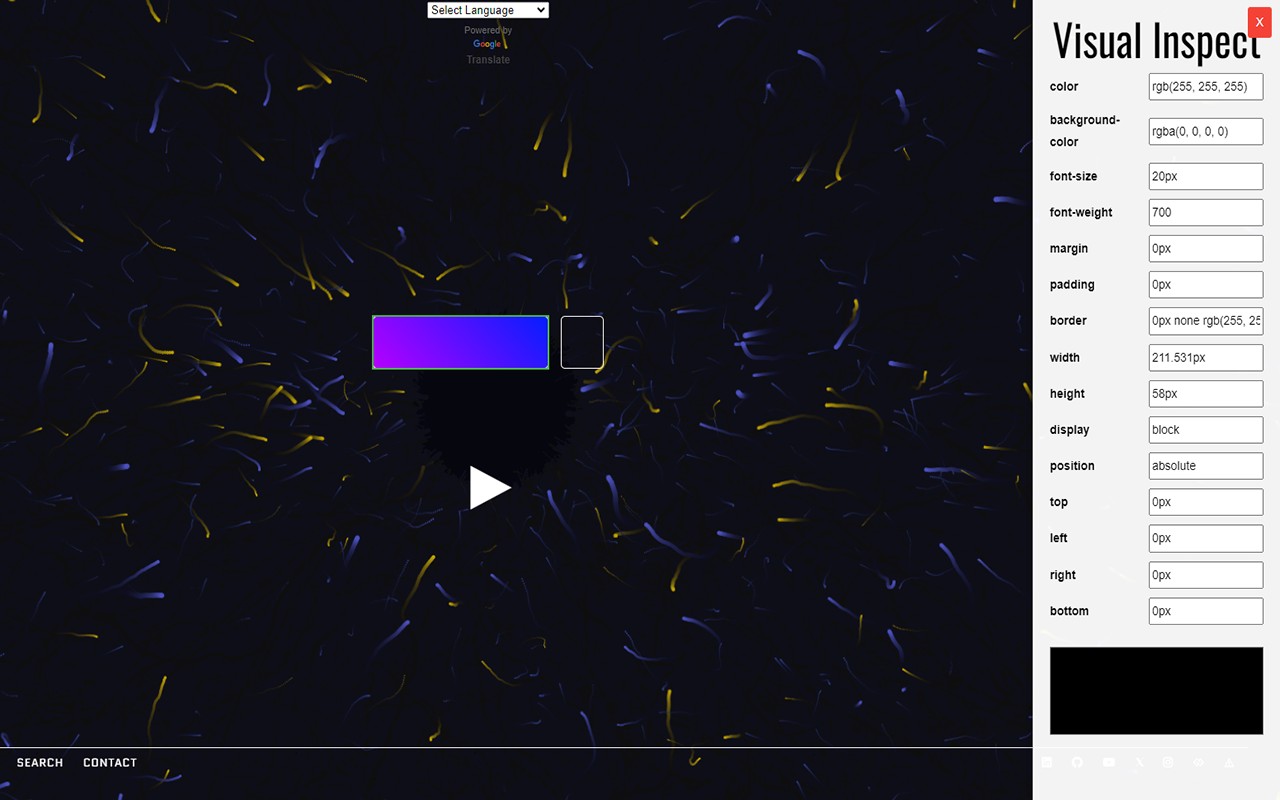 Visual Inspect UI screenshot
