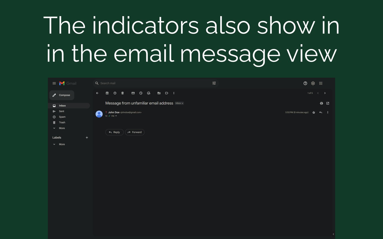 Familiar Emails screenshot
