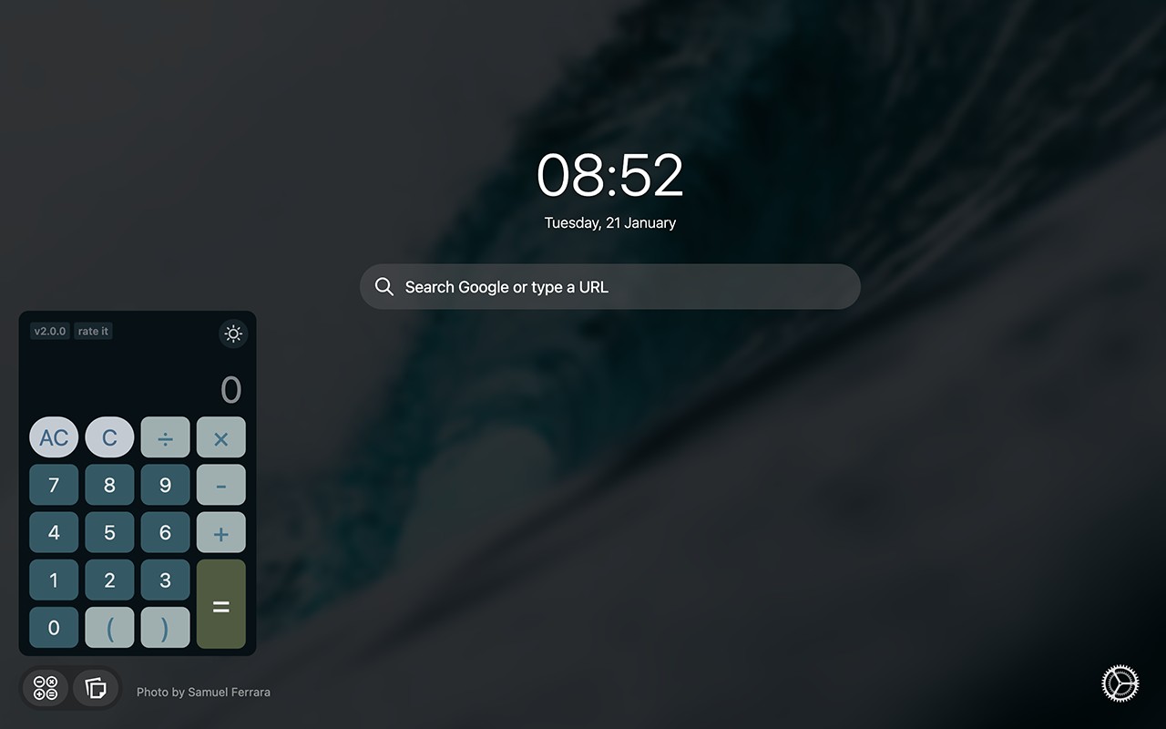 Memento. - Minimalistic Homepage screenshot