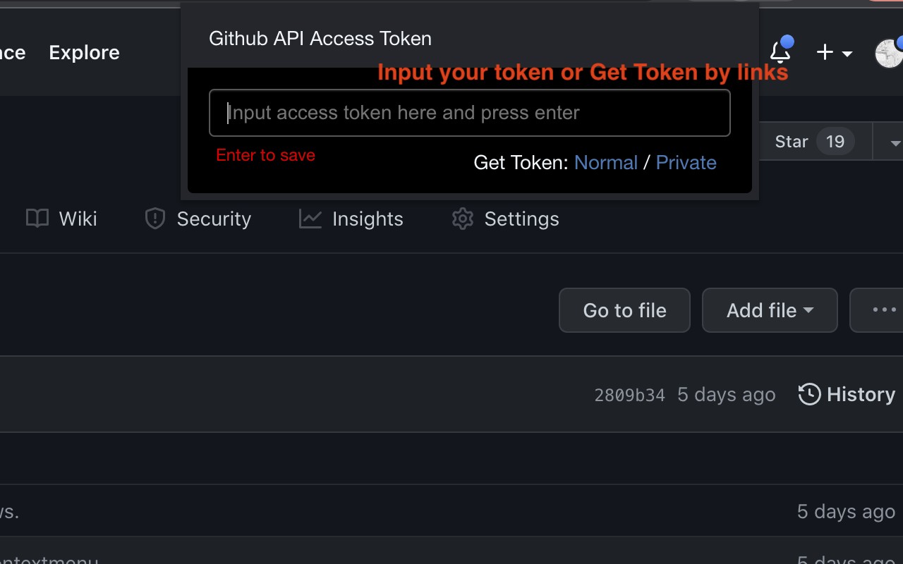 GitZip for github screenshot