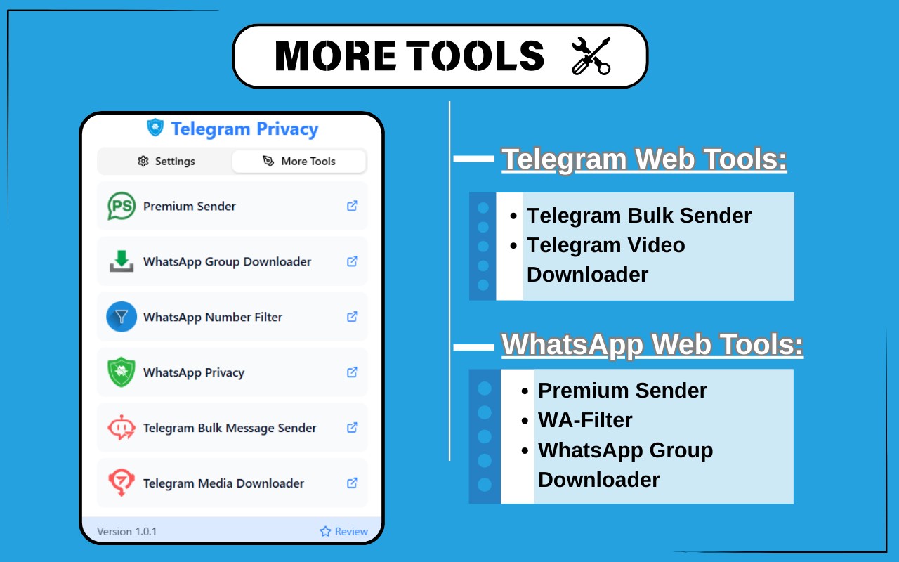 Privacy Extension For Telegram Web screenshot
