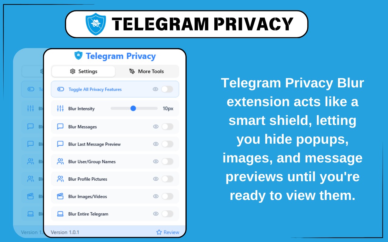 Privacy Extension For Telegram Web screenshot