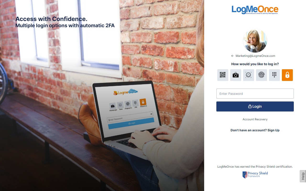 LogMeOnce screenshot