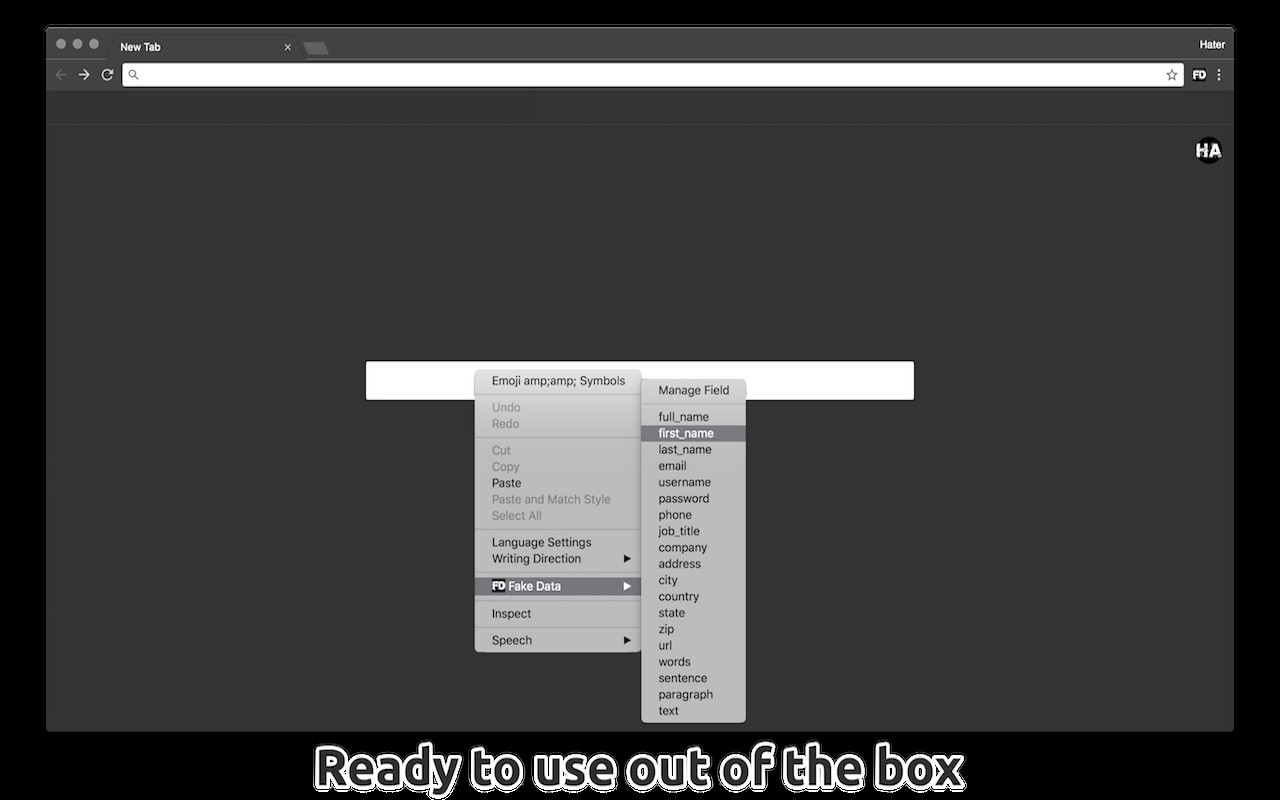 Fake Data - A form filler you won't hate screenshot