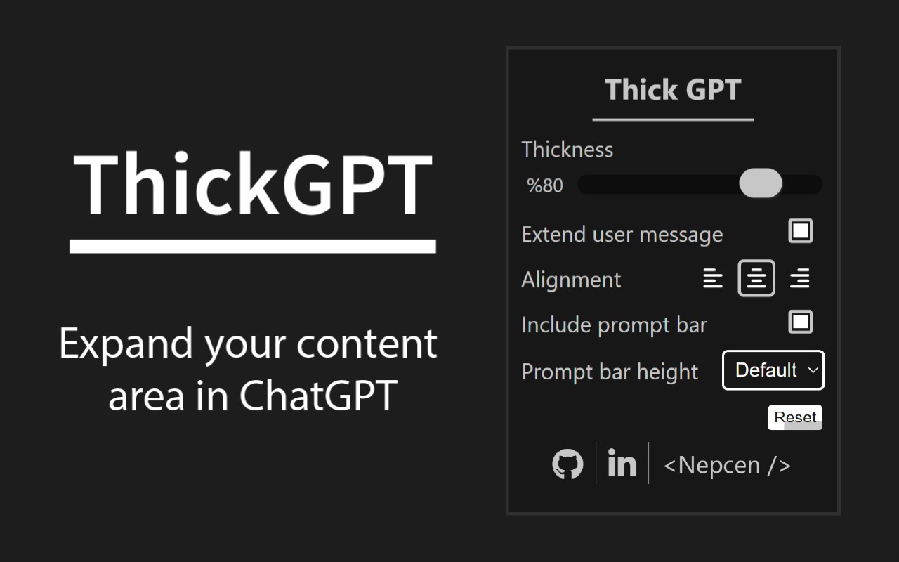 ThickGPT screenshot