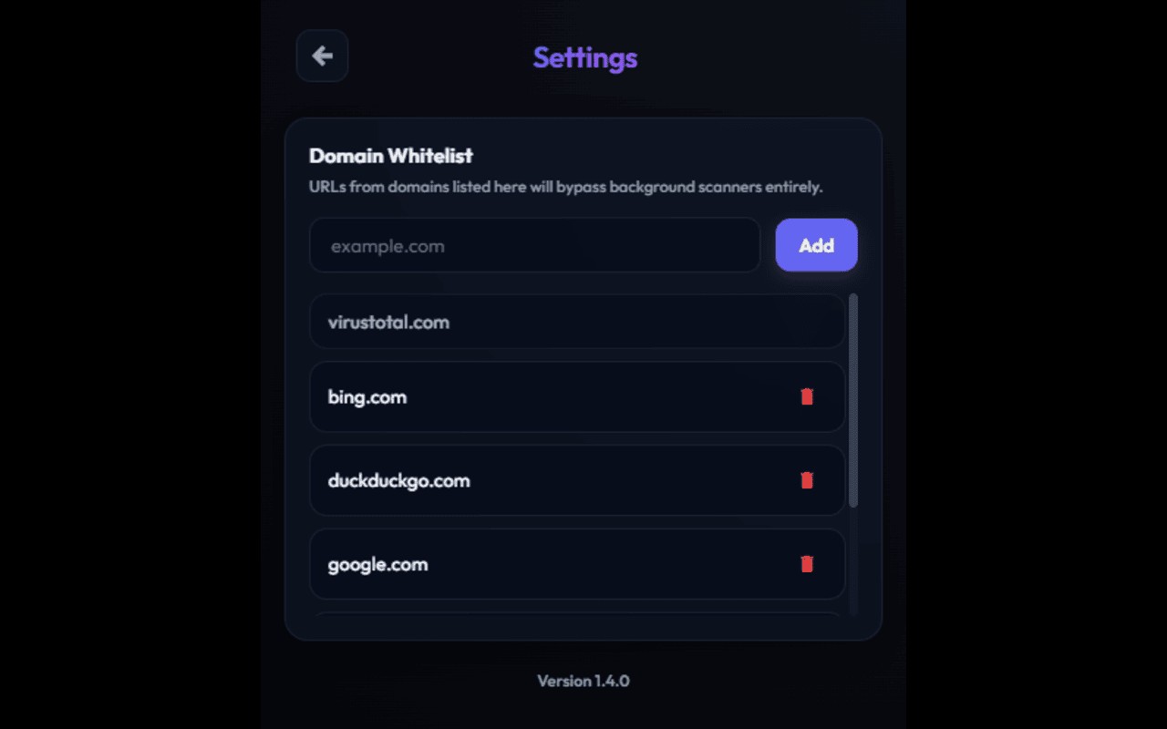 VirusTotal URL Scanner screenshot