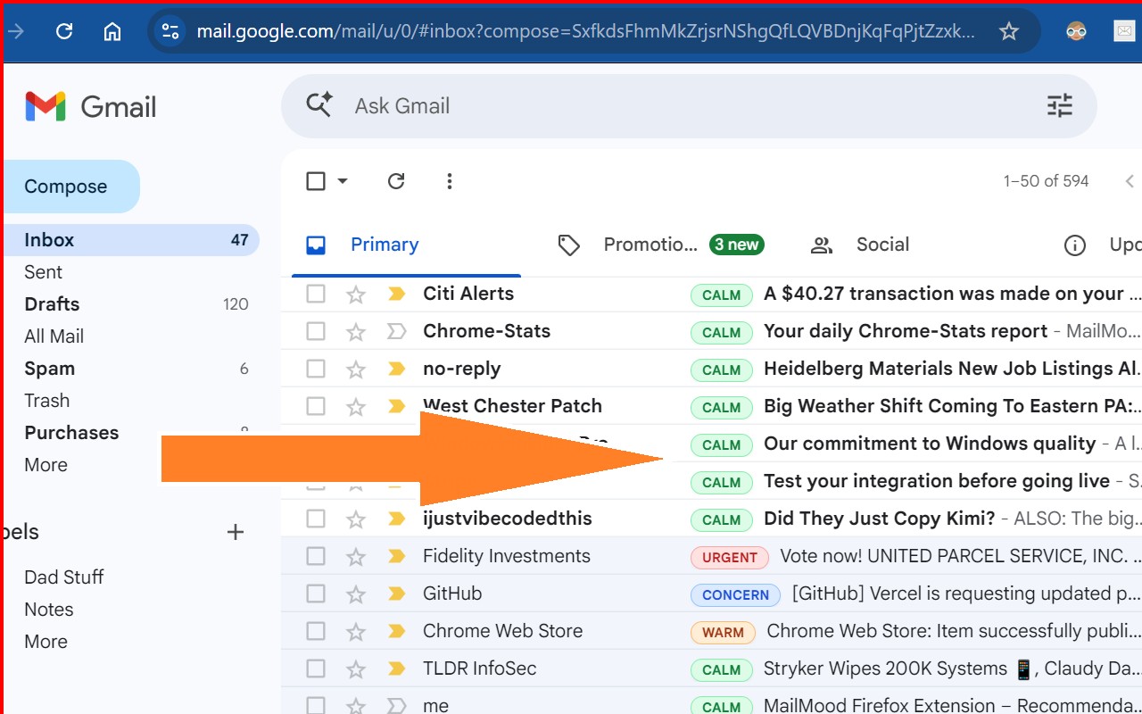 MailMood — Email Tone Vibes screenshot