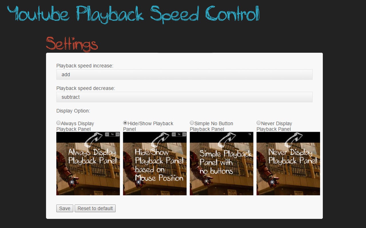 Youtube Playback Speed Control screenshot