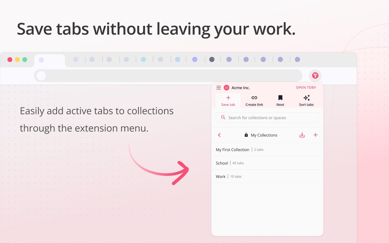 Toby: Tab Management Tool screenshot
