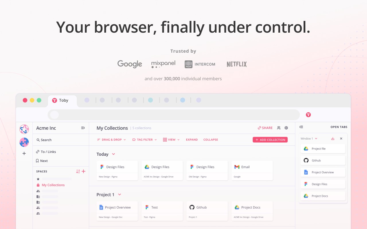 Toby: Tab Management Tool screenshot