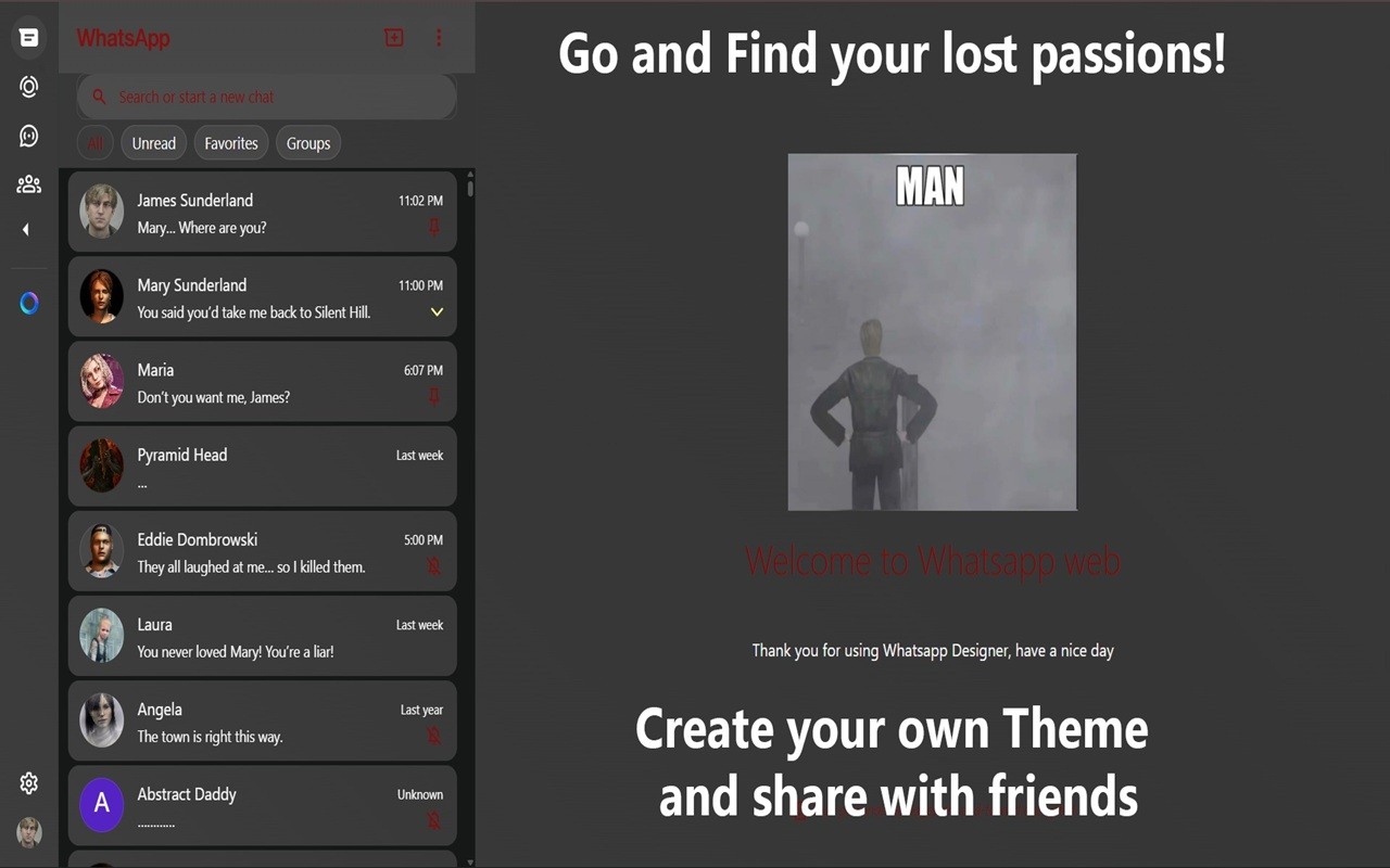 Whatsapp Web Designer screenshot