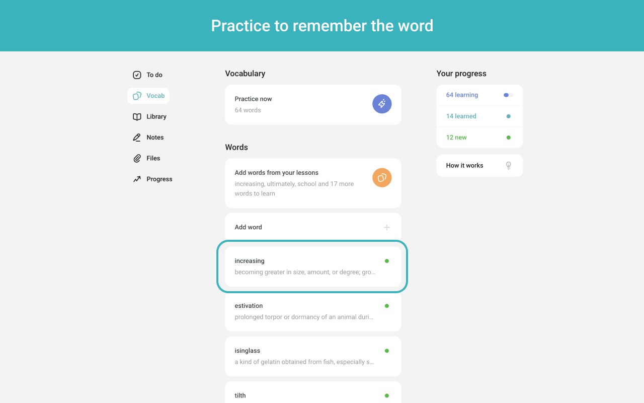 Vocab by Preply screenshot
