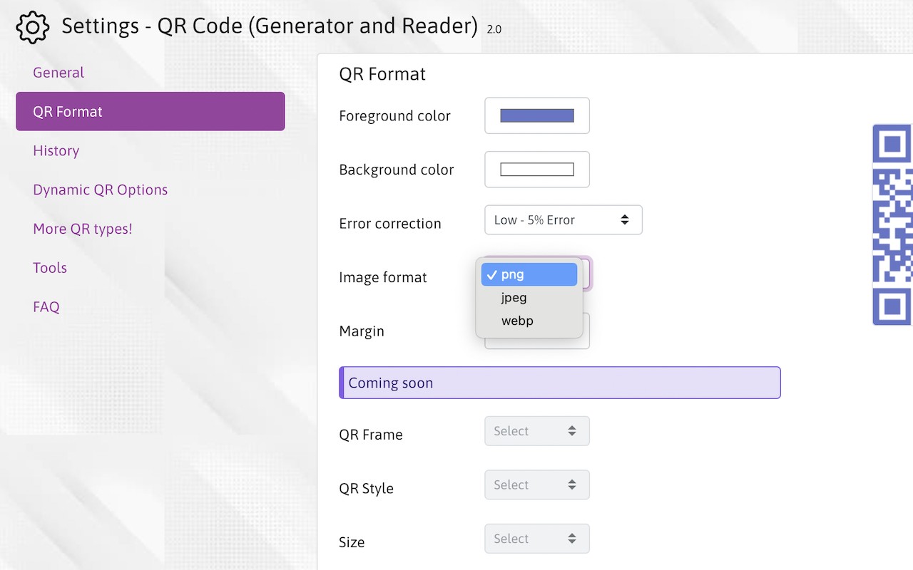 QR Code (Generator and Reader) screenshot