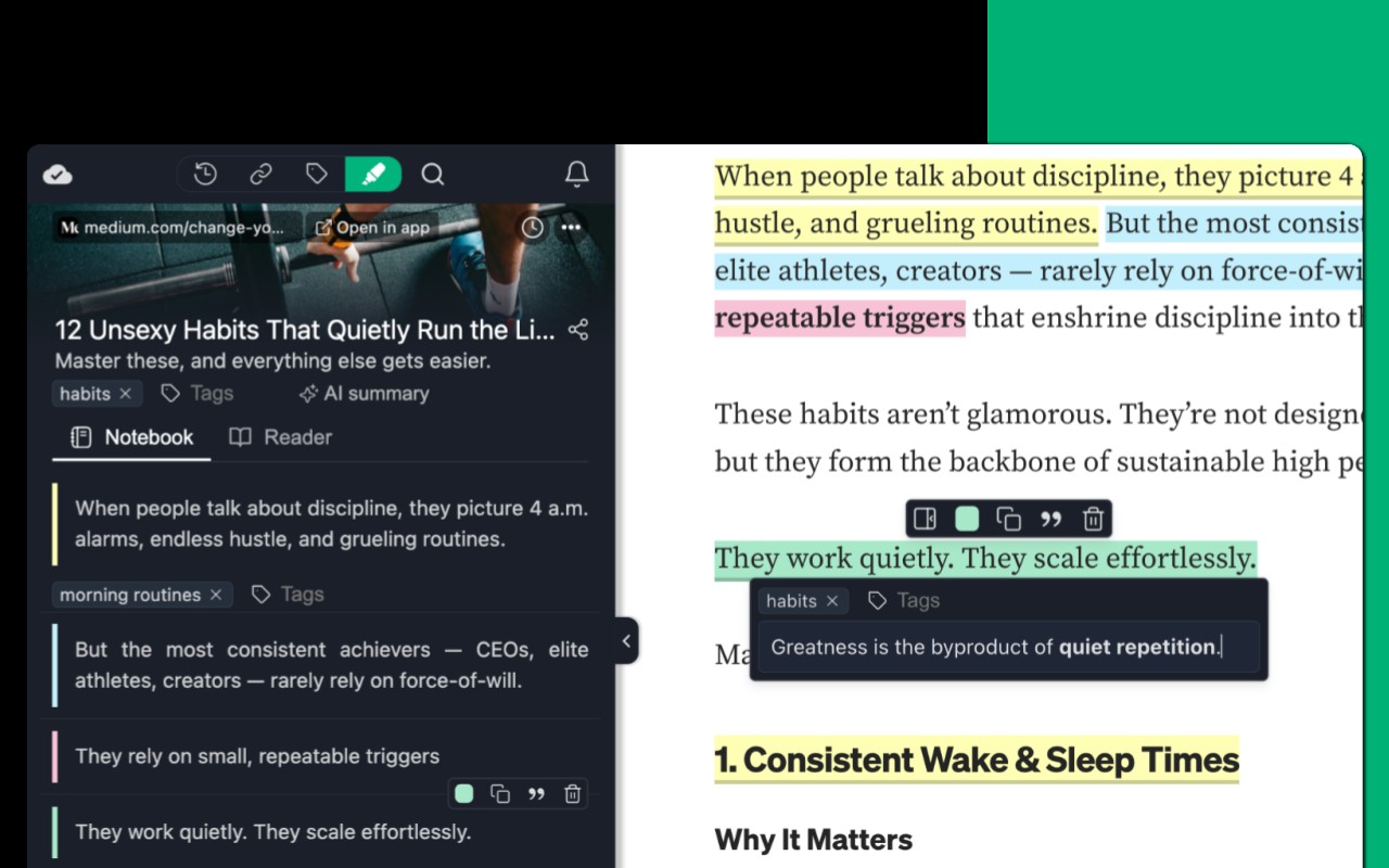 Web Highlights: PDF & Web Highlighter + Notes & AI Summary screenshot