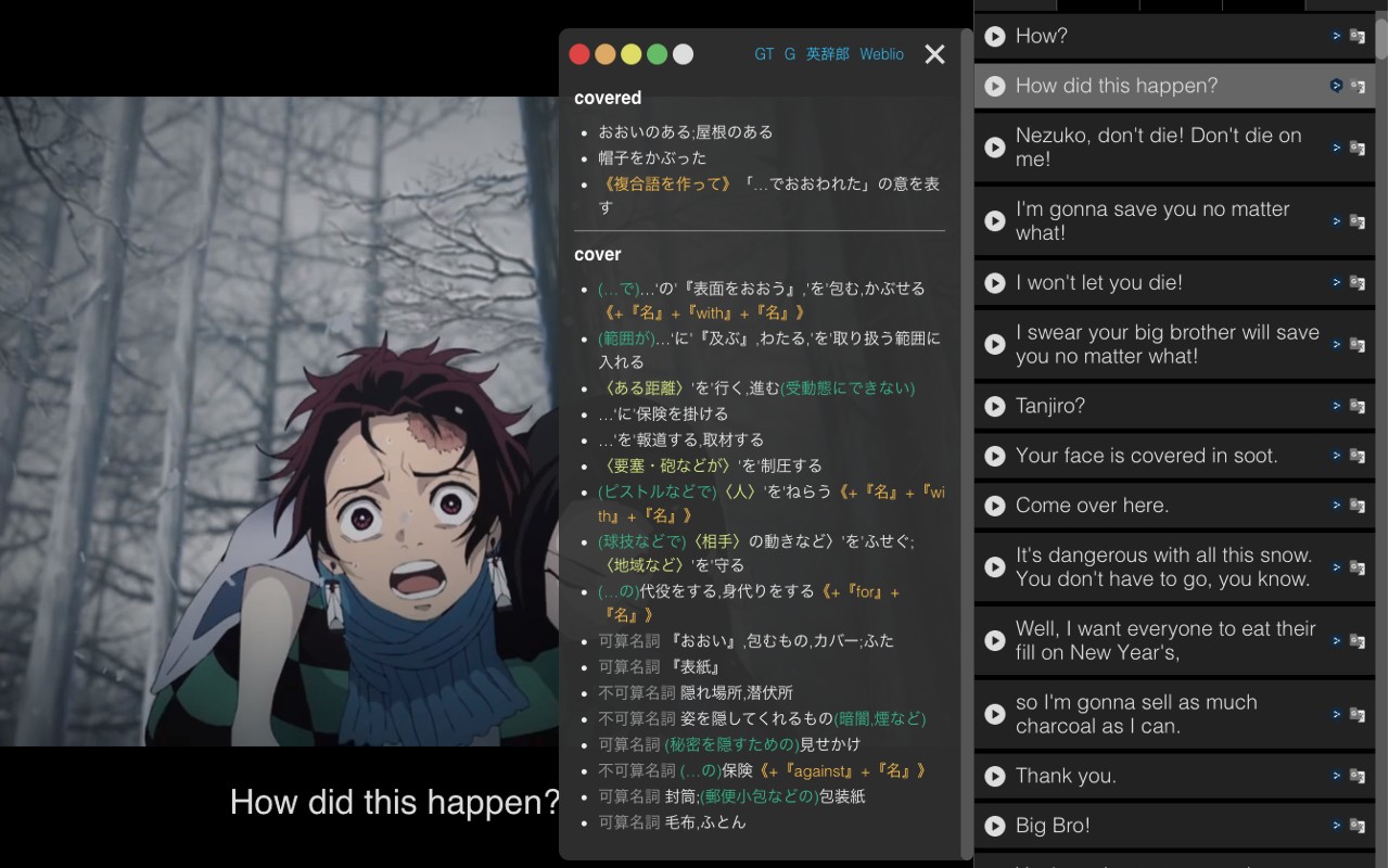 Subtitles for Language Learning (Prime Video) screenshot