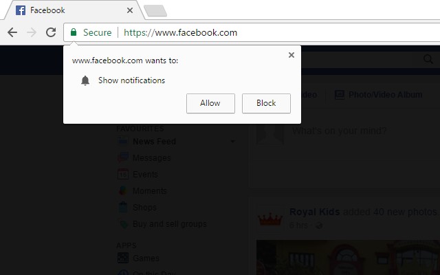 Block Notifications screenshot