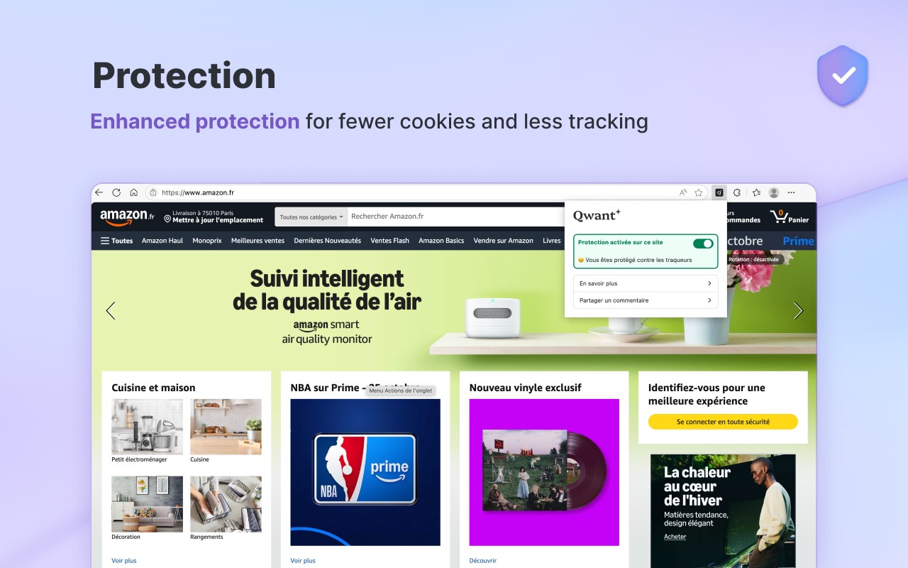 Qwant - Search engine and tracker blocker screenshot