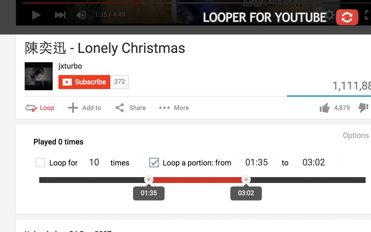 Looper for YouTube screenshot