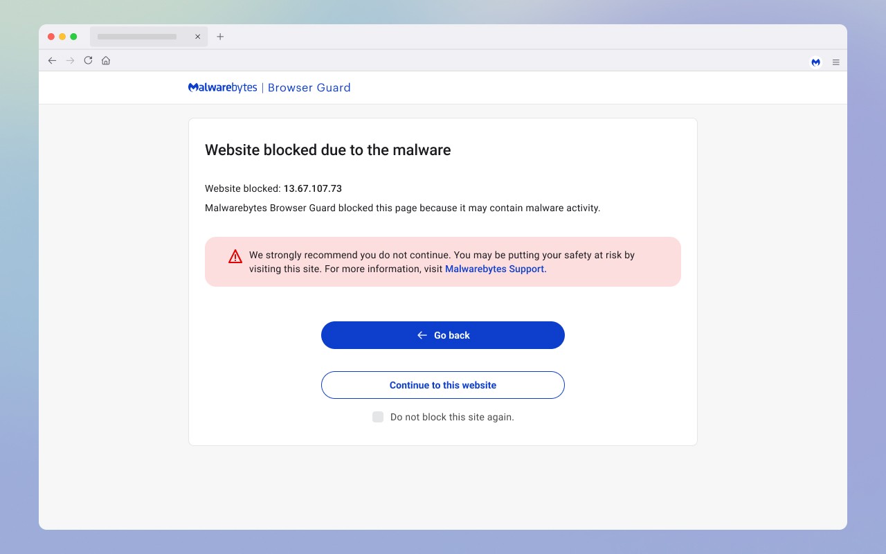 Malwarebytes Browser Guard screenshot