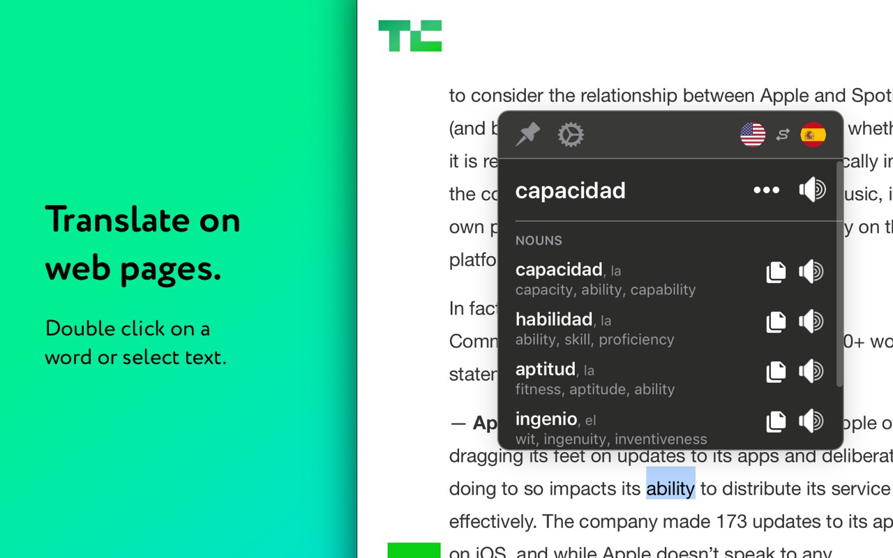 Mate Translate - translator, dictionary screenshot