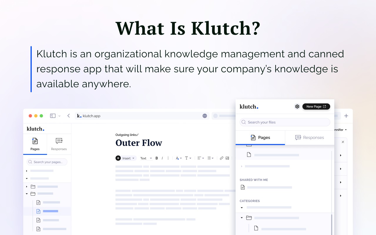 Canned Responses & Company Wiki - Klutch screenshot
