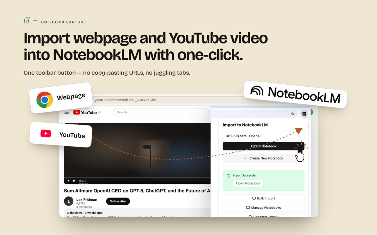 NotebookLM Web Importer screenshot