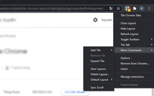 Tab manager screenshot