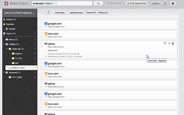 EverSync - Sync bookmarks, backup favorites screenshot