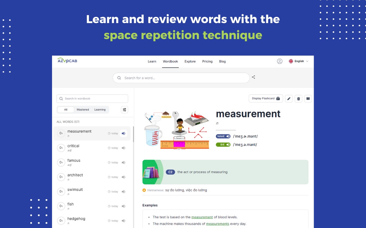 azVocab Dictionary screenshot