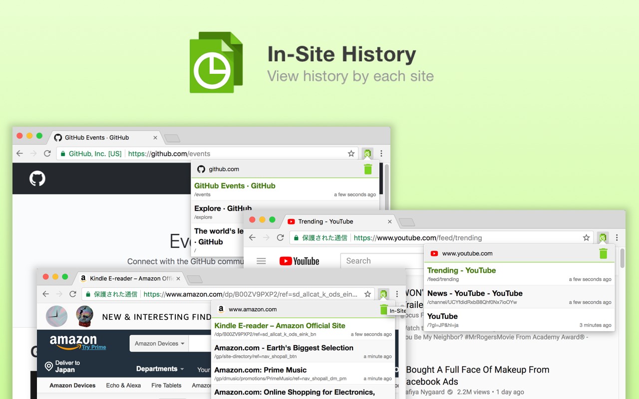 In-Site History screenshot