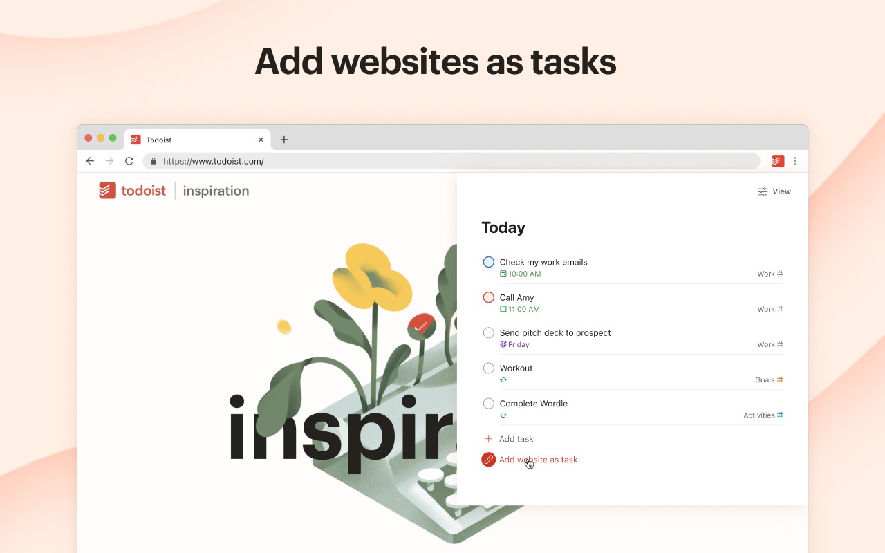 Todoist for Chrome: Planner & Calendar screenshot
